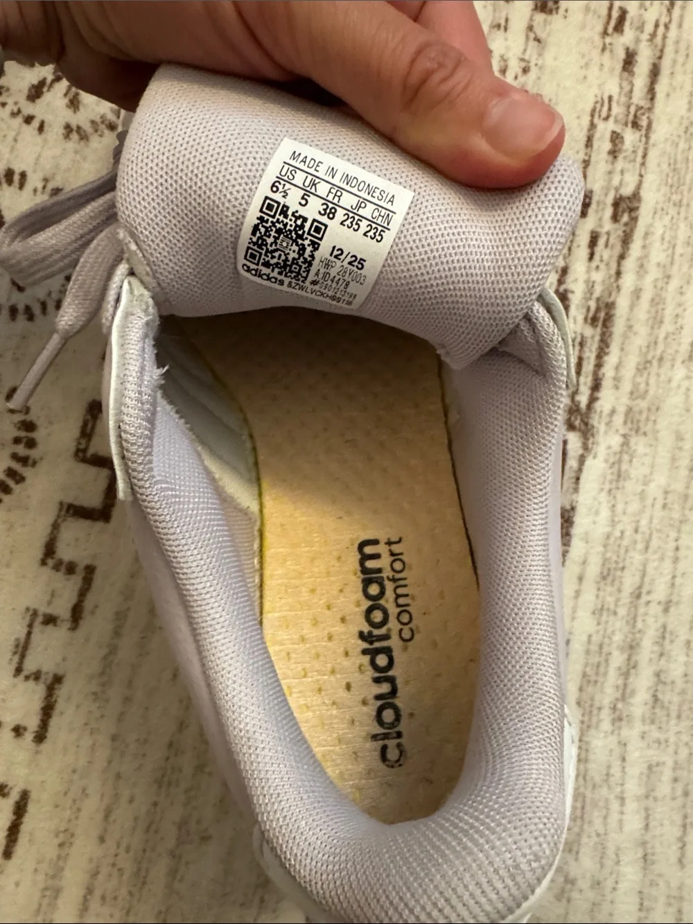 adidas Lavender Low-Top Sneakers with White Stripes